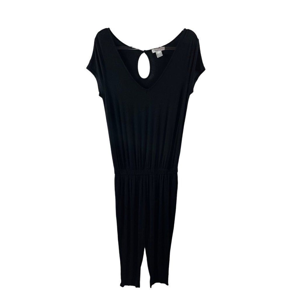 Lascana for Venus Black Short Sleeve Jumpsuit Small Viscose Stretch Pockets